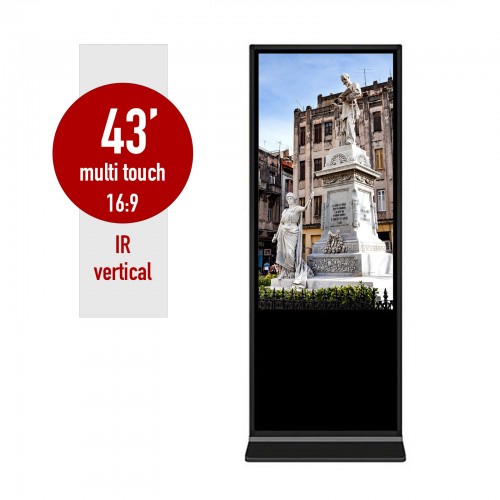 Floor standing SR-43IR information kiosk 43 inches