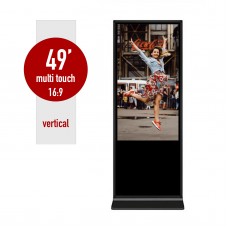 Floor standing SR-49 indoor muti touch screen information kiosk stands 49 inches