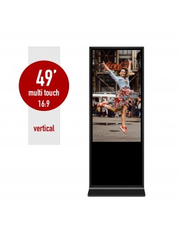 Floor standing SR-49 indoor muti touch screen information kiosk stands 49 inches