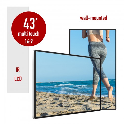 Wall mounted lcd digital player SR-43TP infrared 43 inches