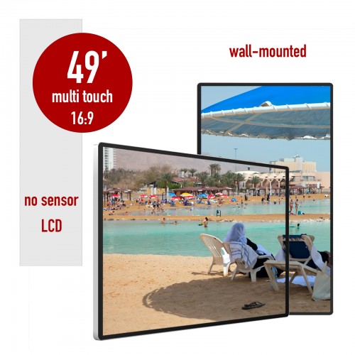 Wall mounted lcd digital player SR-49NS no sensor 49 inches