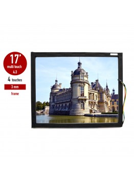 IR LED  i-Touch 17 inch multi touch screen  panel display 4 touches screen in frame 3 mm
