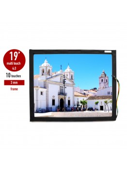 IR LED  i-Touch smart multi touch screen panel 10 interactive touches screen frame 3 mm 19 inch