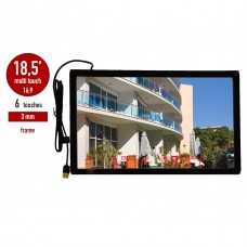 IR LED  i-Touch multi touch screen, wide 6 touches screen in frame 3 mm 18.5 inch