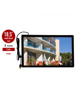IR LED  i-Touch multi touch screen, wide 6 touches screen in frame 3 mm 18.5 inch