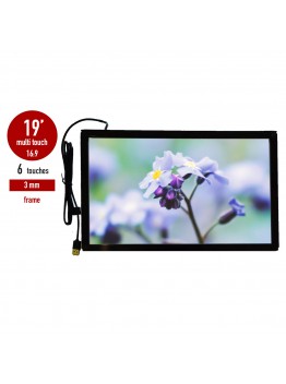 IR LED i-Touch multi capacitive touch panel wide 6 touches screen panel in frame 3 mm 19 inch