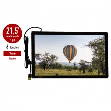 IR LED  i-Touch multi touch screen, wide 6 touches screen in frame 3 mm 21.5 inch