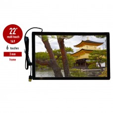 IR LED  i-Touch multi touch screen, wide 6 touches screen in frame 3 mm 22 inch