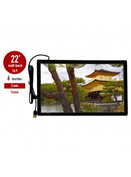 IR LED  i-Touch multi touch screen, wide 6 touches screen in frame 3 mm 22 inch