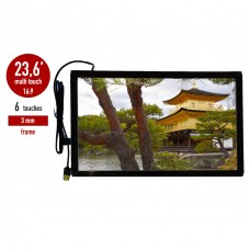 IR LED  i-Touch multi touch screen, wide 6 touches screen in frame 3 mm 23.6 inch