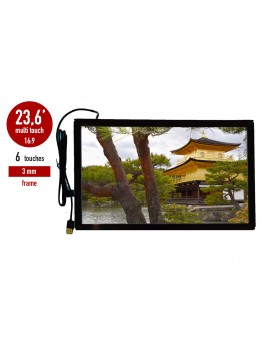 IR LED  i-Touch multi touch screen, wide 6 touches screen in frame 3 mm 23.6 inch