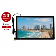 IR LED  i-Touch multi touch screen, wide 6 touches screen in frame 3 mm 23.8 inch