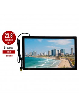 IR LED  i-Touch multi touch screen, wide 6 touches screen in frame 3 mm 23.8 inch