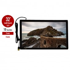IR LED  i-Touch multi touch screen, wide 10 touches screen in frame 3 mm 32 inch