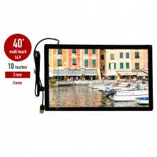 IR LED  i-Touch multi touch screen, wide 10 touches screen in frame 3 mm 40 inch