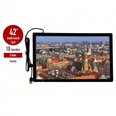 IR LED  i-Touch multi touch screen, wide 10 touches screen in frame 3 mm 42 inch