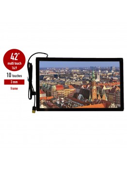 IR LED  i-Touch multi touch screen, wide 10 touches screen in frame 3 mm 42 inch