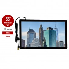 IR LED  i-Touch multi touch screen, wide 10 touches screen in frame 3 mm 55 inch