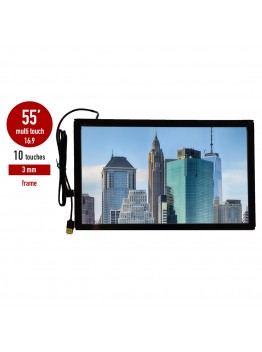 IR LED  i-Touch multi touch screen, wide 10 touches screen in frame 3 mm 55 inch