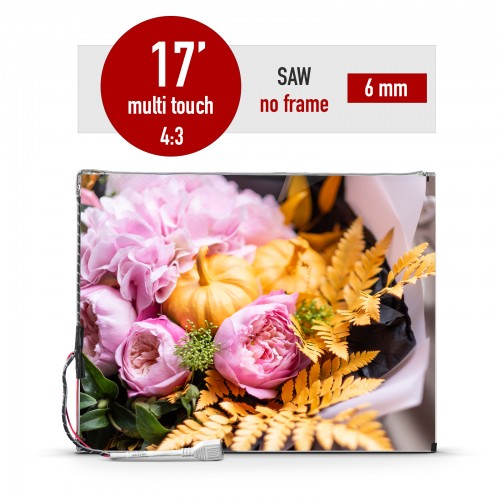 i-Touch SAW touch panel touch screen no frame 6 mm 17 inch